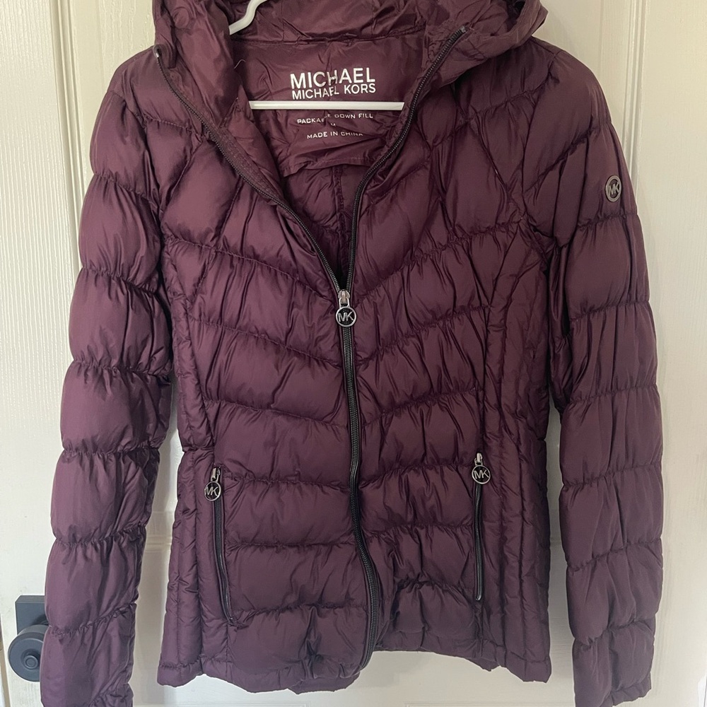 Michael Kors Women's Plum Puffer Coat